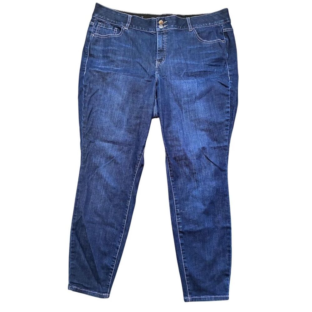 Lane Bryant‎ Women's Size 20 Skinny Jeans Blue Dark Wash High Rise